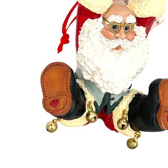 Kurt Adler Santa Santas World Holly Dearies Christmas Ornament with Bells - Picture 3 of 14